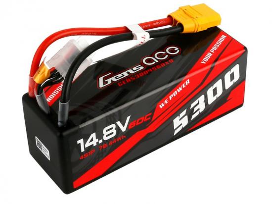 Gens Ace LiPo - 4S 14.8V 5300mAh 60C with XT90
