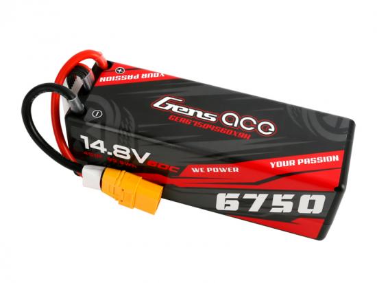 Gens Ace Hard Case LiPo - 4S 14.8V 6750mAh 60C with XT90