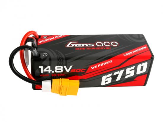 Gens Ace Hard Case LiPo - 4S 14.8V 6750mAh 60C with XT90