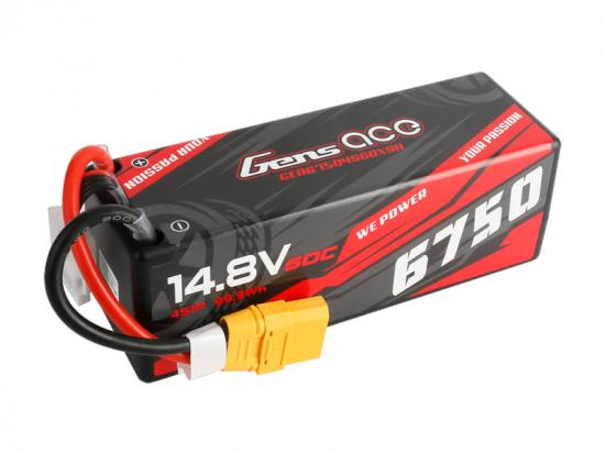 Gens Ace Hard Case LiPo - 4S 14.8V 6750mAh 60C with XT90