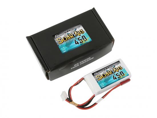 Gens Ace LiPo - 3S 11.1V 450mAh 30C Soaring with JST-SYP