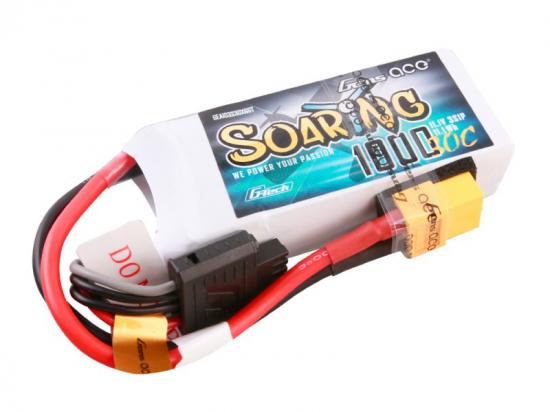 Gens Ace G-Tech LiPo - 3S 11.1V 1000mAh 30C Soaring with XT60