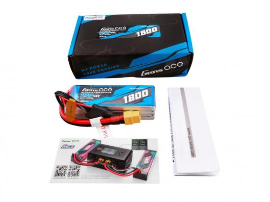 Gens Ace G-Tech LiPo - 3S 11.1V 1800mAh 45C with XT60