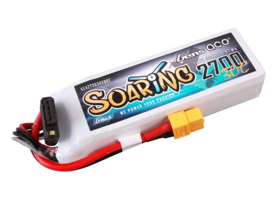 Gens Ace G-Tech LiPo - 3S 11.1V 2700mAh 30C Soaring with XT60