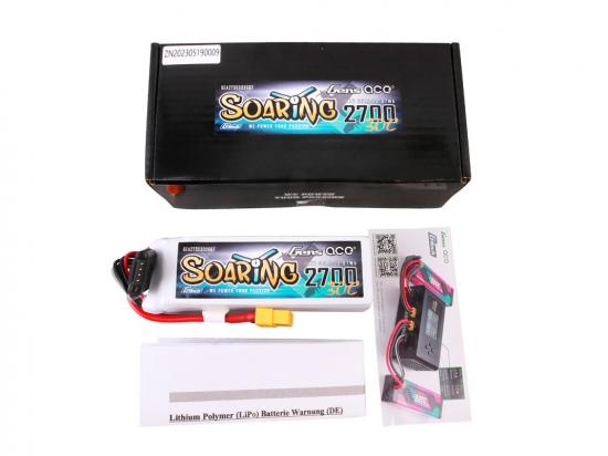 Gens Ace G-Tech LiPo - 3S 11.1V 2700mAh 30C Soaring with XT60