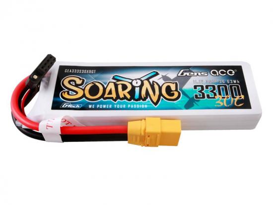 Gens Ace G-Tech LiPo - 3S 11.1V 3300mAh 30C Soaring with XT90