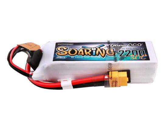 Gens Ace G-Tech LiPo - 4S 14.8V 2200mAh 30C Soaring with XT60