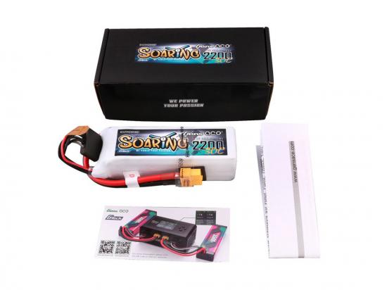 Gens Ace G-Tech LiPo - 4S 14.8V 2200mAh 30C Soaring with XT60