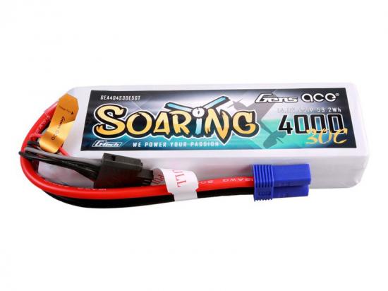 Gens Ace G-Tech LiPo - 4S 14.8V 4000mAh 30C Soaring with EC5