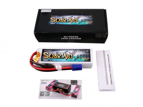 Gens Ace G-Tech LiPo - 4S 14.8V 4000mAh 30C Soaring with EC5