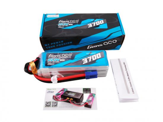 Li-Po G-Tech 6S 22.2V 3700mAh 60C with EC5