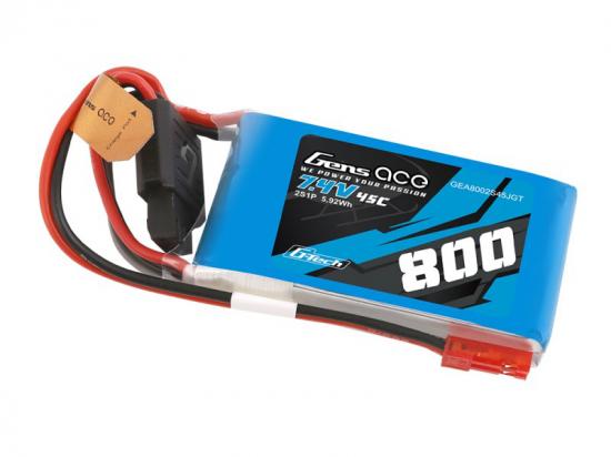 Gens Ace G-Tech LiPo - 2S 7.4V 800mAh 45C - BEC