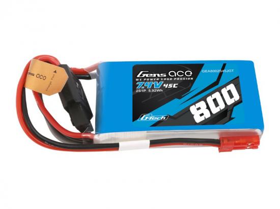 Gens Ace G-Tech LiPo - 2S 7.4V 800mAh 45C - BEC