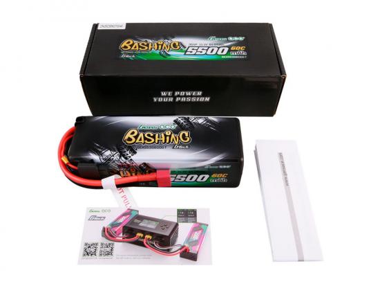Gens Ace Hard Case G-Tech LiPo - 3S 11.1V 5500mAh 60C - Deans