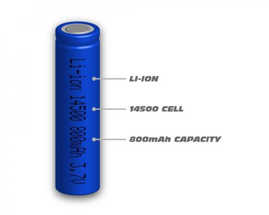 Overlander 800mAh 7.4V 2S 14500 Li-Ion Battery