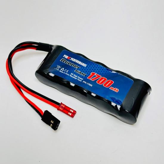 Pink Runner Rx NiMh 6.0V-1700 (Dual JR-JST) 84x32x12mm 120g - Std — image 2 of 2