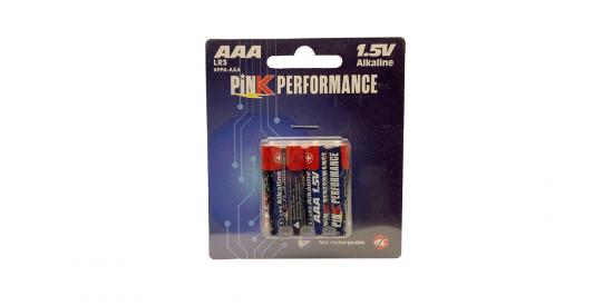Pink Performance AAA Alkaline 1.5V Dry Cell (4)
