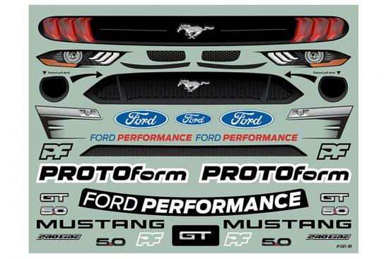 Protoform 2021 Ford Mustang GT Clear Bodyshell for Arrma Felony