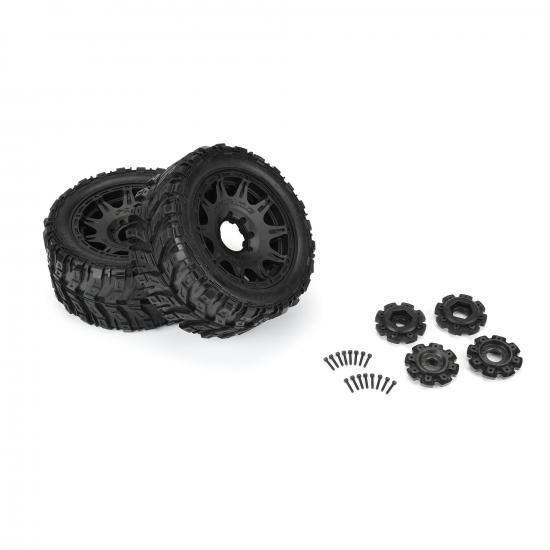 ProLine Masher X HP 5.7 Tyres Mounted on Raid 8x48 Wheels (2)