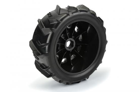 ProLine Dumont Paddle Tyres Pre Mounted on 5.7 Raid Black Wheels (2)