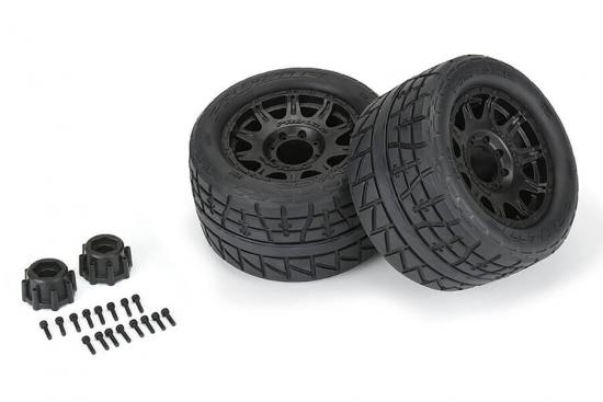 ProLine Menace HP 3.8 Belted Tyre On Raid Black 8x32 17mm Hex Wheels (2)