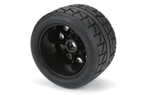 ProLine Menace HP 3.8 Belted Tyre On Raid Black 8x32 17mm Hex Wheels (2)
