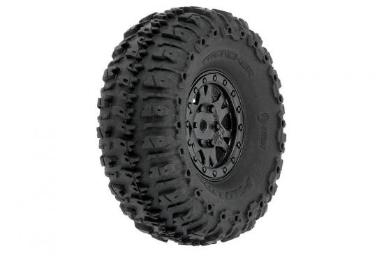ProLine Trencher 1.0 Tyres On Mini Impulse Black Wheels - SCX24