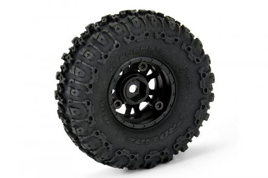 ProLine Trencher 1.0 Tyres On Mini Impulse Black Wheels - SCX24