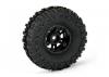 ProLine Trencher 1.0 Tyres On Mini Impulse Black Wheels - SCX24