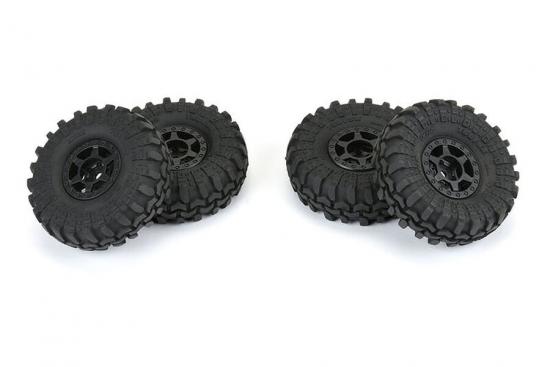 ProLine Interco Super Swamper TSL SX 1.0 on Black Holcomb Wheels - Fits Axial SCX24 (4)
