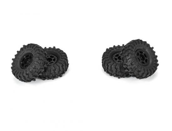 ProLine 1:24 Mickey Thompson Baja Pro X 1.0 MT Crawler Tyres on Mini Holcomb Black Wheels (4)