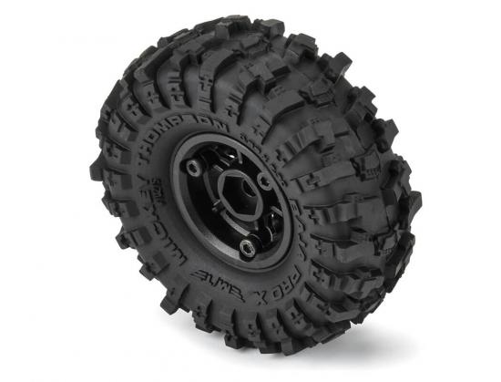 ProLine 1:24 Mickey Thompson Baja Pro X 1.0 MT Crawler Tyres on Mini Holcomb Black Wheels (4)