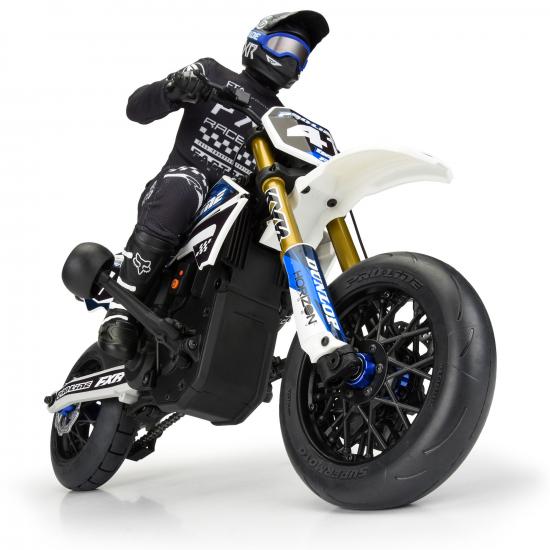 ProLine Supermoto S3 Front Tyres Mounted on Black Losi Promoto Wheel (1)