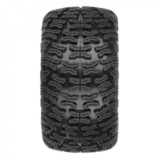 ProLine Bonesaw 2.8 MT Tyres Mounted on 12/14mm Hex Black Raid Wheels (2)