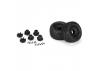 ProLine Bonesaw 2.8 MT Tyres Mounted on 12/14mm Hex Black Raid Wheels (2)