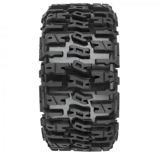 ProLine 5.7 Trencher Tyres Mounted on 24mm Hex Black Raid 8x48 Wheels (2)