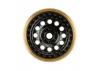 1/24 Rock Shooter Brass F/R 1.0 7mm Crawler Wheels (2) Blac