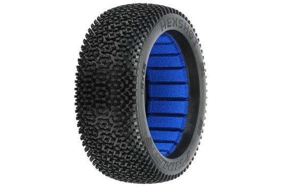 ProLine Hex Shot 1:8 Buggy Tyres - M3 Soft - With Closed Cell Inserts (2)