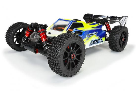 ProLine Gladiator M2 Tyres Pre Mounted on Black Mach 10 1:8 Buggy Wheels (2)
