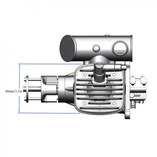 Stinger Engines 63cc Petrol 2-Stroke Single Cylinder Side Exhaust Engine