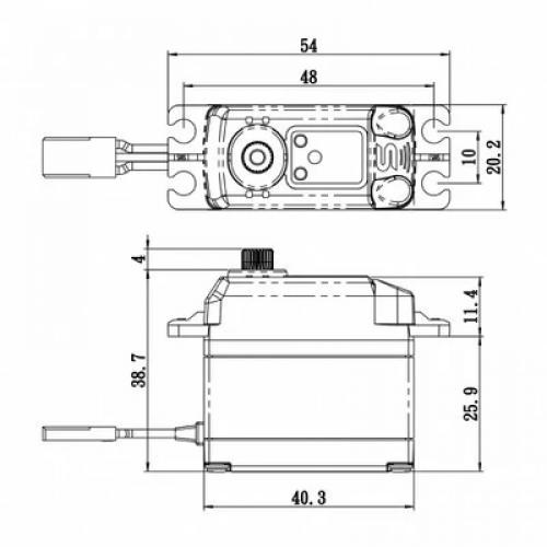 Savox SB2273SG+ Digital Brushless Servo - 28Kg 0.095s