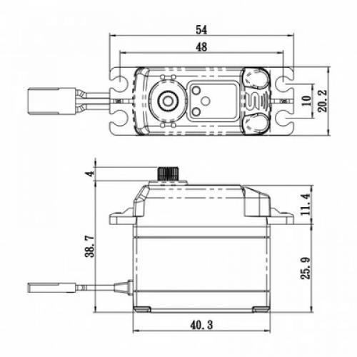 Savox SB2273SG+ Digital Brushless Servo - 25Kg 0.08s