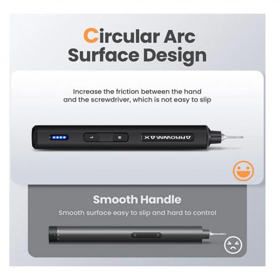 Arrowmax SES Mini Black Electric Screwdriver - 28 Bits