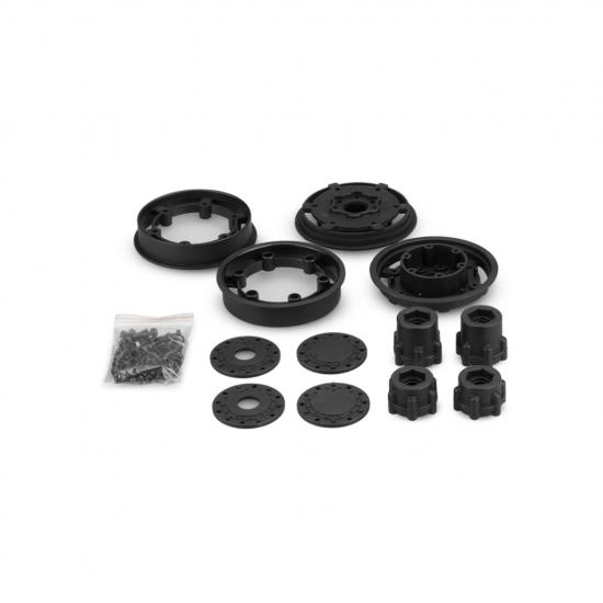 Tribute Transport-2.4 MT wheel&adaptors (Black) 2pc
