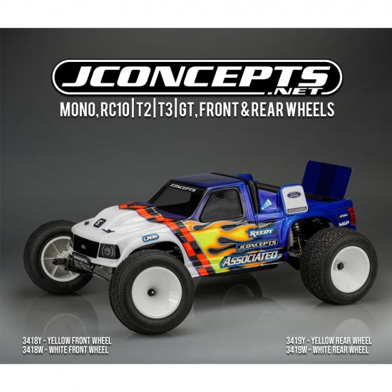 Mono Rear Wheel-RC10T,T2,T3,GT(3/16 Axle)Ylw-(4) &mdash; image 2 of 2
