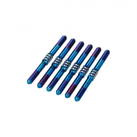 J Concepts RC10B7 3.5 x 48mm Fin Ti Turnbuckle Burnt Blue 6pc