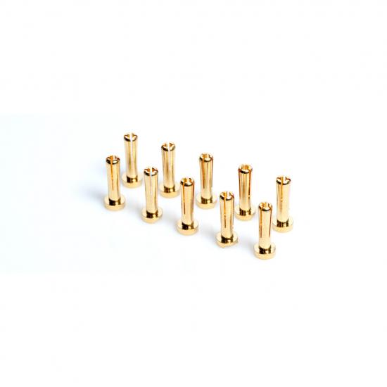 LRP 4mm Gold Connectors - Works Team - 10pk (18mm)