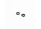 J Concepts Aluminium Wing Washers 11.5mm - Black/Green (2)