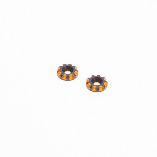 Aluminium Wing Washers 11.5mm - Black/Gold (2)