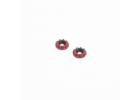 Aluminium Wing Washers 11.5mm - Black/Red (2)